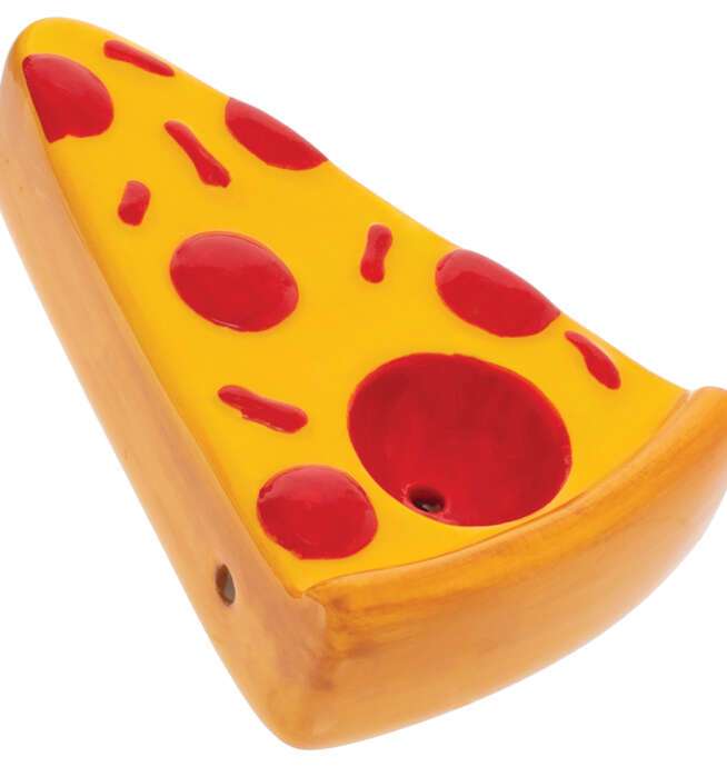 3.5" Pizza Slice Ceramic Pipe - Wacky Bowlz - Image 2