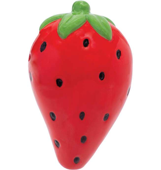 3.5" Strawberry Ceramic Pipe - Wacky Bowlz - Image 4