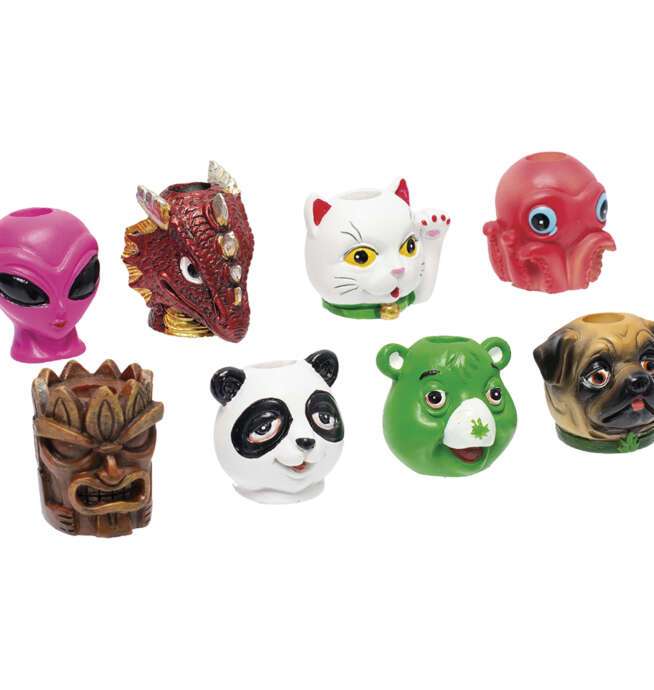 Assorted Novelty Heads Cigarette Snuffers