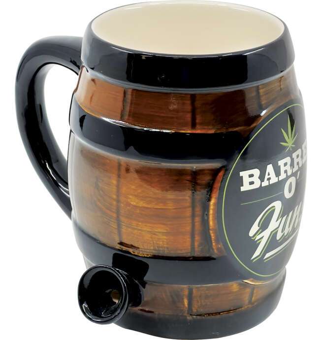 Barrel O' Fun Porcelain Water Pipe Mug