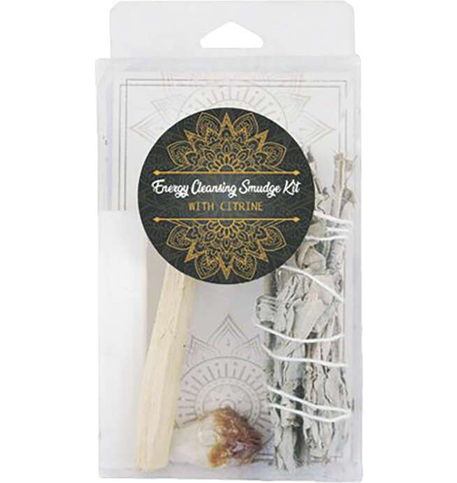 Citrine Energy Cleansing Smudge Kit - Strength Positivity