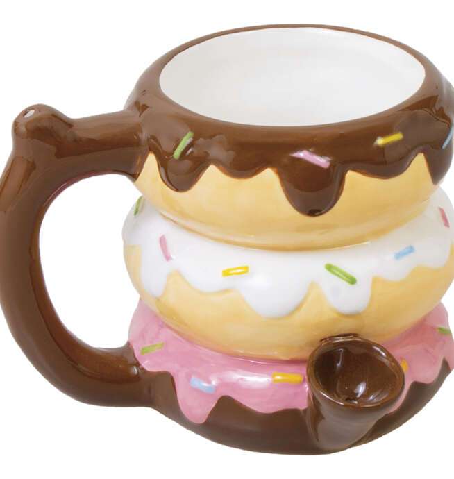 Donut Shape Porcelain Water Pipe Mug