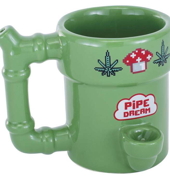 Green Pipe Dream Porcelain Water Pipe Mug