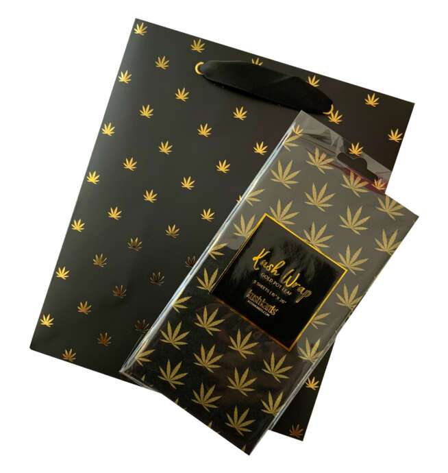 KushKards Gift Wrap - Black/Gold