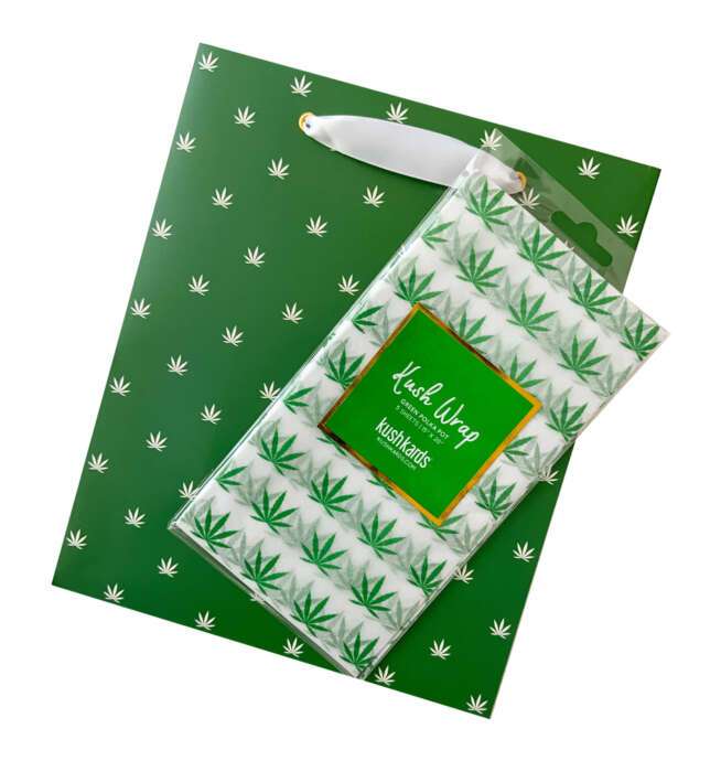 KushKards Gift Wrap - Green