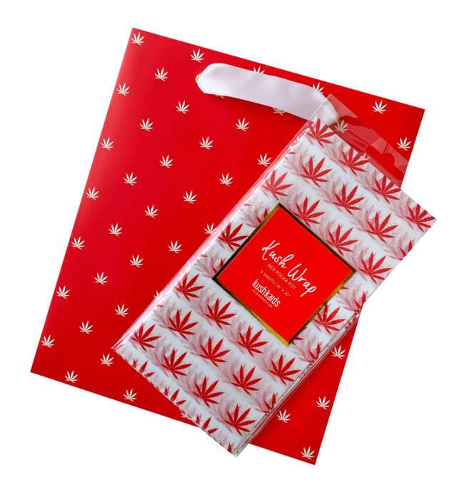 KushKards Gift Wrap – Red