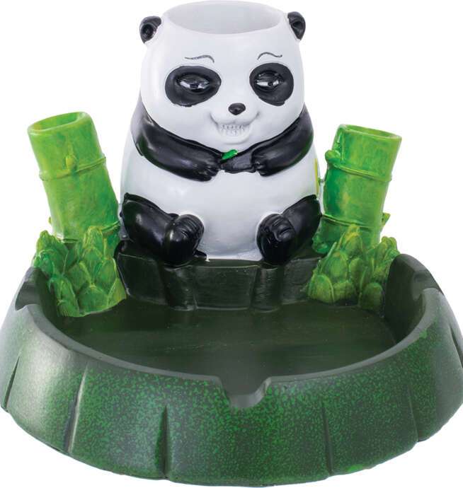 Large Panda Oasis Polystone Ashtray - Image 3