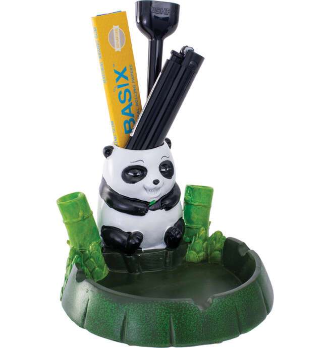 Large Panda Oasis Polystone Ashtray - Image 2