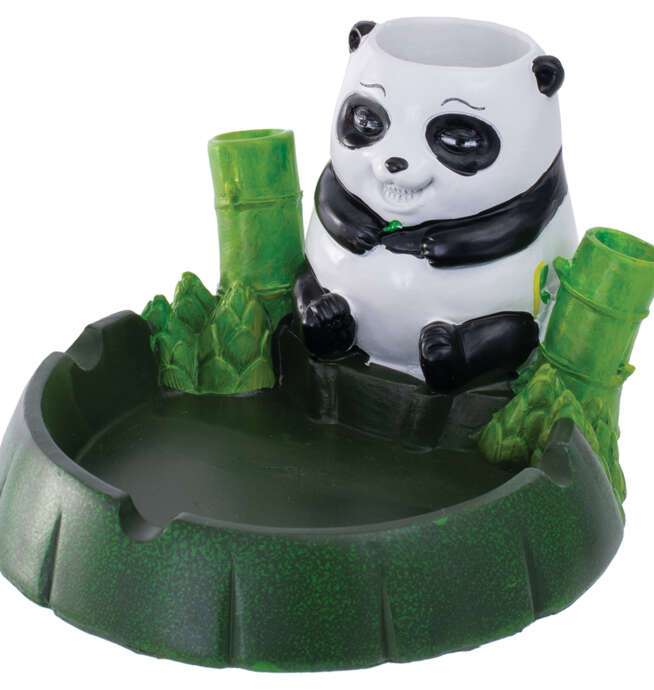 Large Panda Oasis Polystone Ashtray