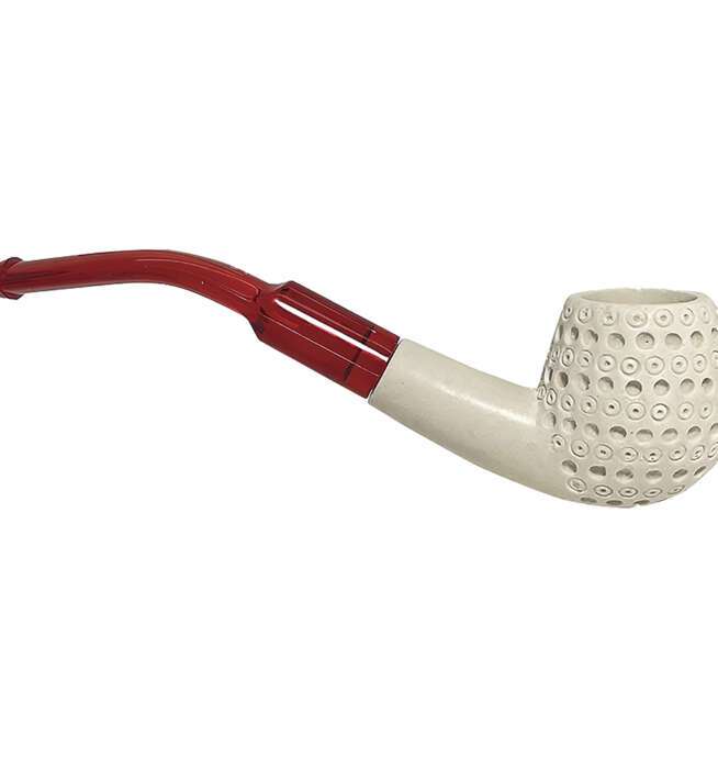 Lattice Hand Carved Mini Meerschaum Pipe