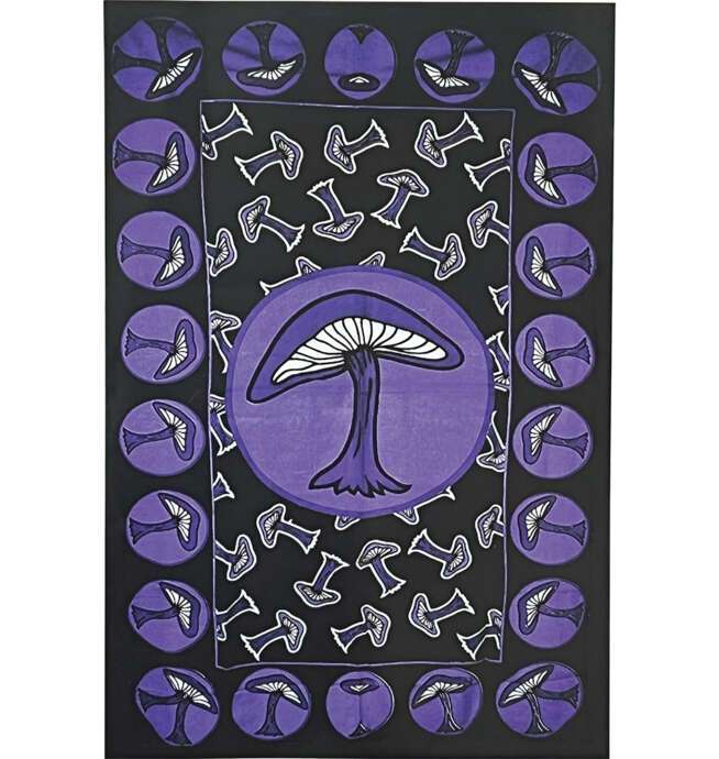 Medium Happy Mushroom Tapestry - 54in x 86in