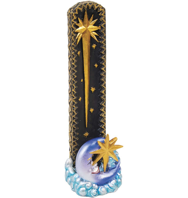 Moon & Star Polystone Incense Burner