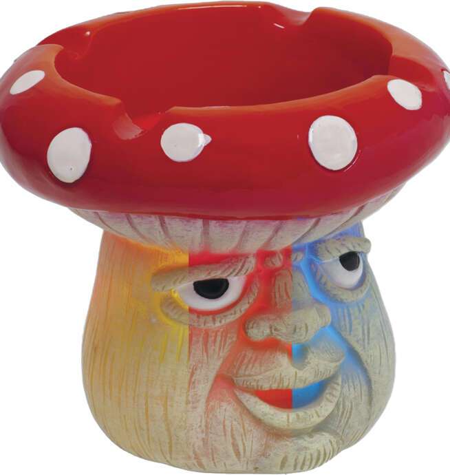 Mushroom Forest Light-Up LED Polystone Ashtray