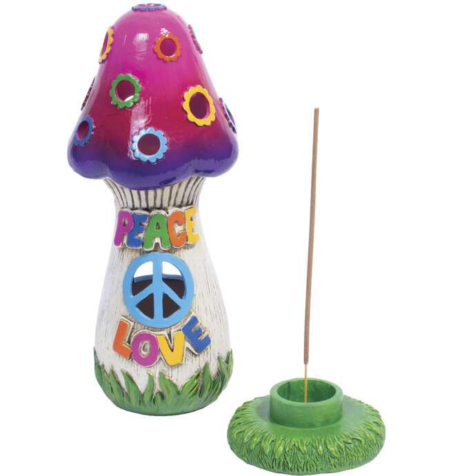 Mushroom Tower Incense Burner 11in