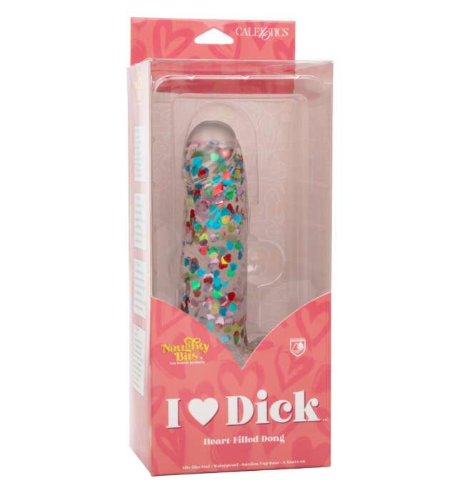 Calexotics Naughty Bits® I Love Dick™ Heart-filled Dong