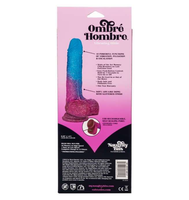 Calexotics Naughty Bits® Ombré Hombre® Vibrating Dildo - Image 2