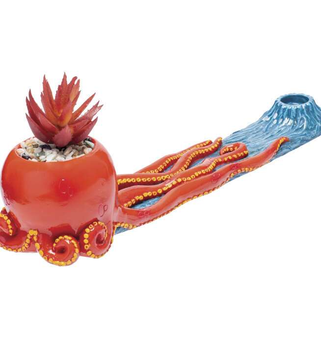 Octopus Incense Burner with Plant 12.5in - Image 4