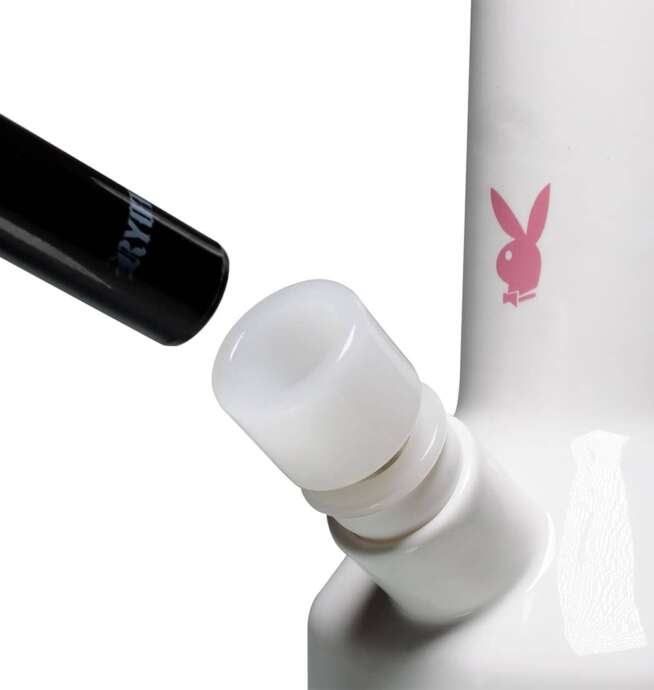 PLAYBOY by RYOT White Ceramic Traveler Water Pipe - Image 4