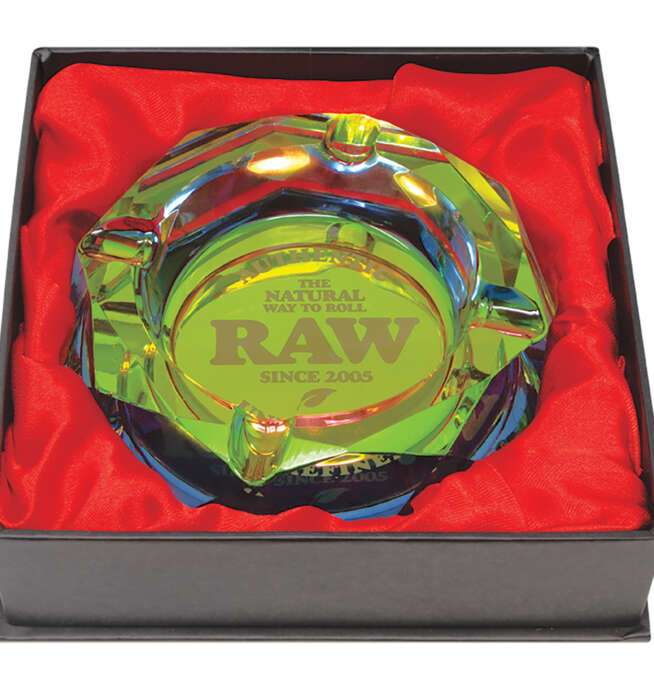 RAW Rainbow Glass Ashtray 6in - Image 2