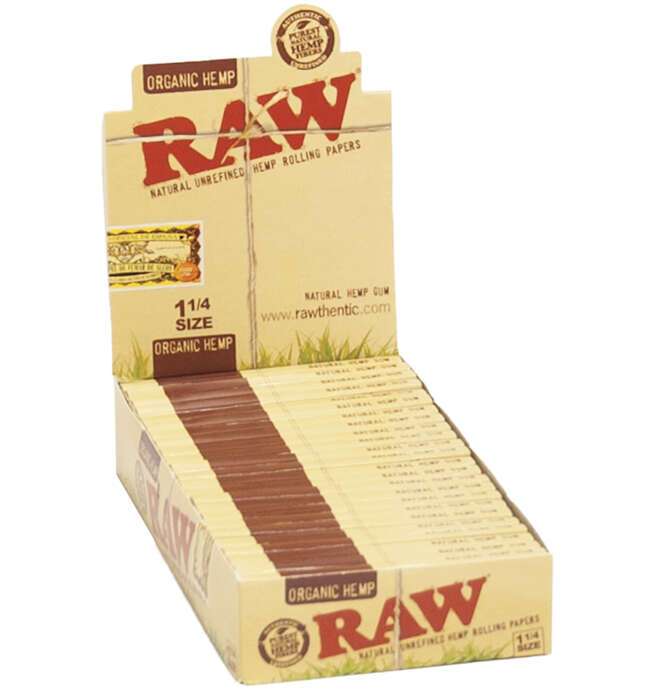 Raw Organic Hemp Rolling Papers 1 1/4