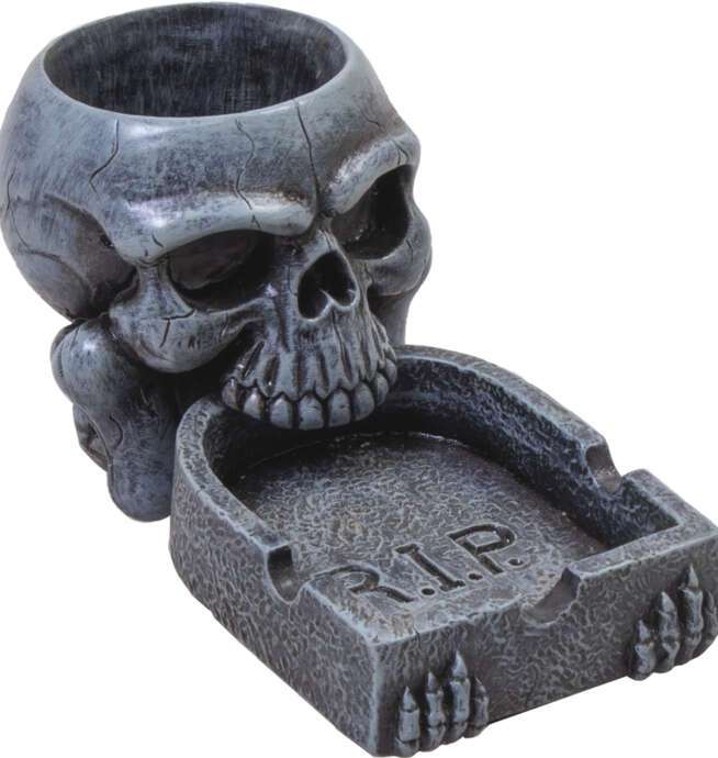 Skull RIP Polystone Ashtrays - Image 2