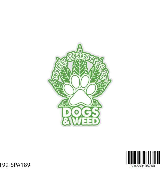 Stickermania Stickers - Distracted by Dogs & Weed