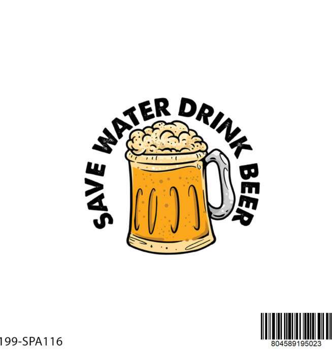 Stickermania Stickers Save Water Drink Beer