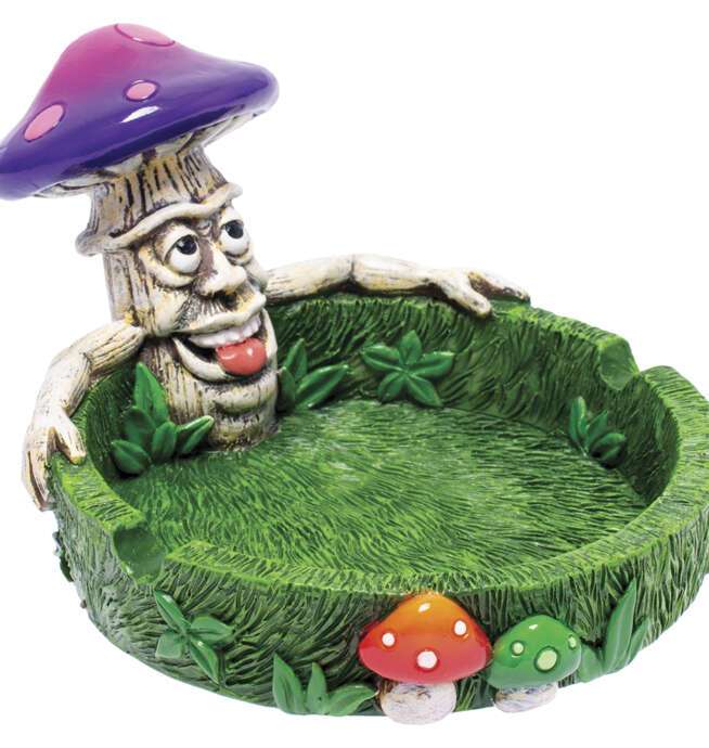 Stoned Mushroom Polystone Ashtray 3.5in