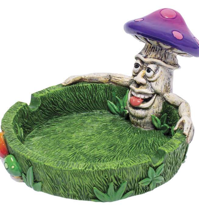 Stoned Mushroom Polystone Ashtray 3.5in - Image 2