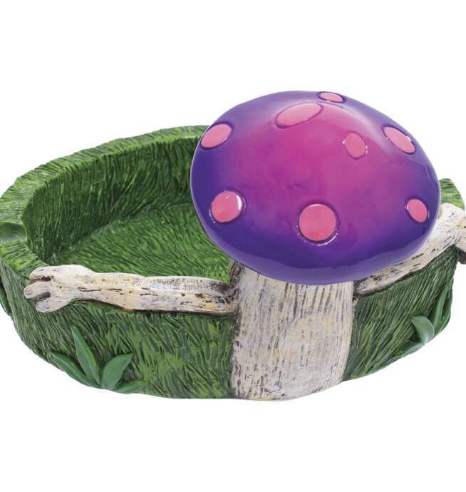 Stoned Mushroom Polystone Ashtray 3.5in - Image 3