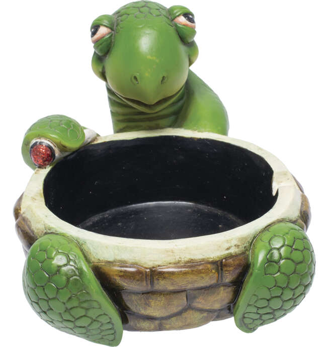 Stoned Turtle Polystone Ashtray 6in - Image 3