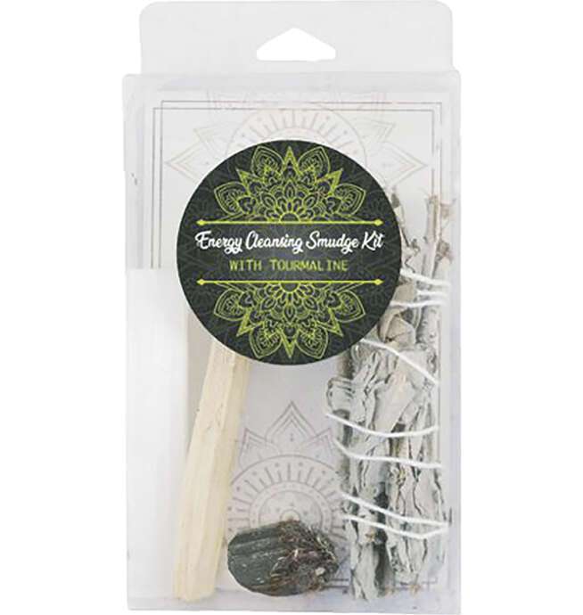 Tourmaline Energy Cleansing Smudge Kit - Strength Stress Relief