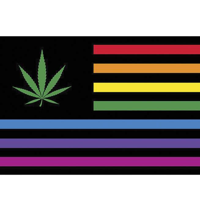 Weed & Pride Flag Tapestry - 51in x 80in