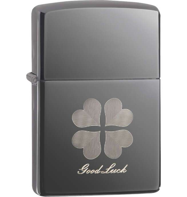 Zippo Good Luck Clover Engraved