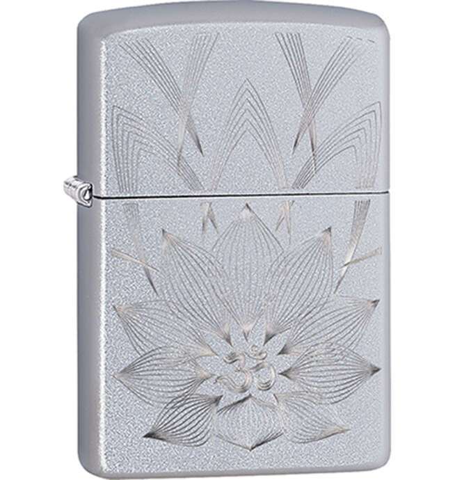 Zippo Lotus Flower Engraved