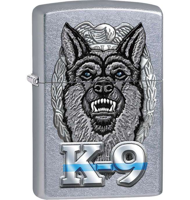 Zippo Police K-9 with Blue Stripe