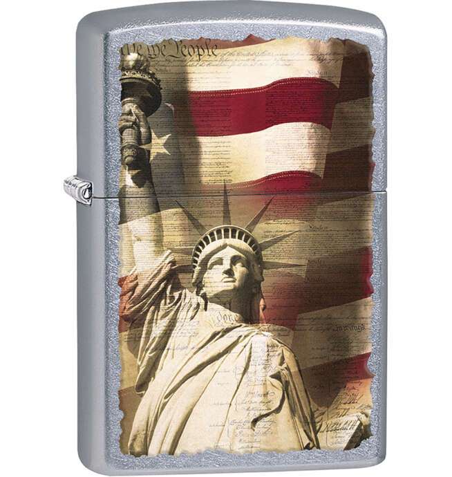 Zippo Statue Of Liberty & U.S. Flag