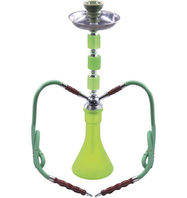 19" Green Double Hose Hookah