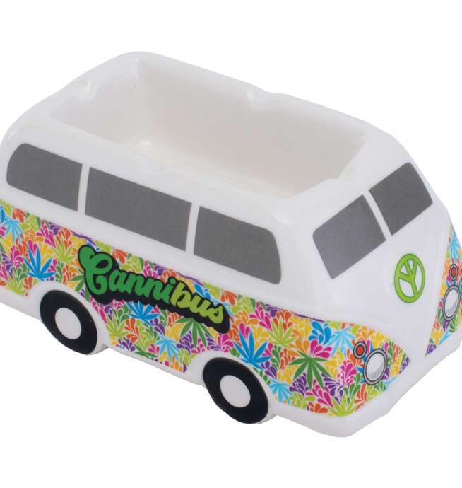 5" Hippie Bus Ceramic Ashtray - Image 2