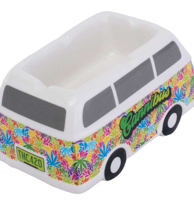 5" Hippie Bus Ceramic Ashtray - Image 4