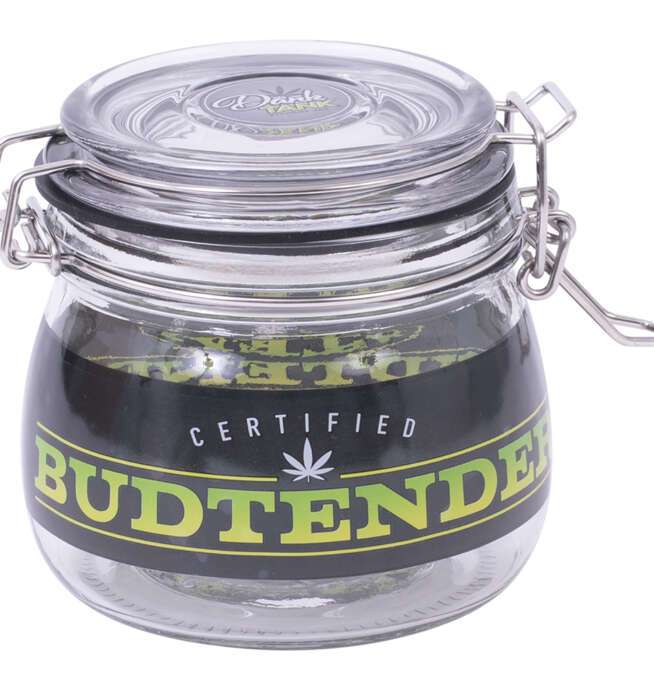 500ml Glass Jars Black Budtender