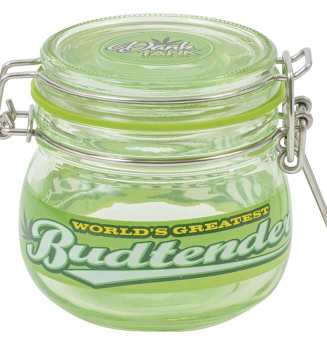 500ml Glass Jars Green Budtender