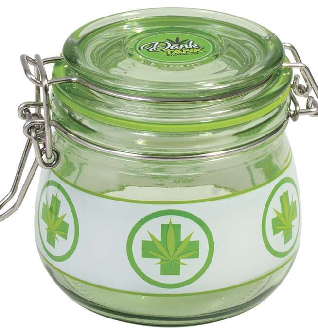 500ml Glass Jars Green Medical Sign