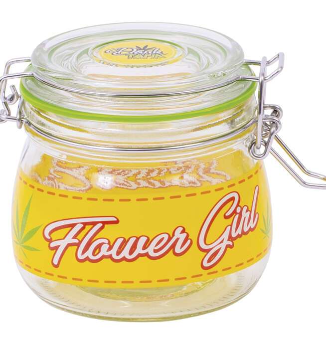 500ml Glass Jars Yellow Flower Girl