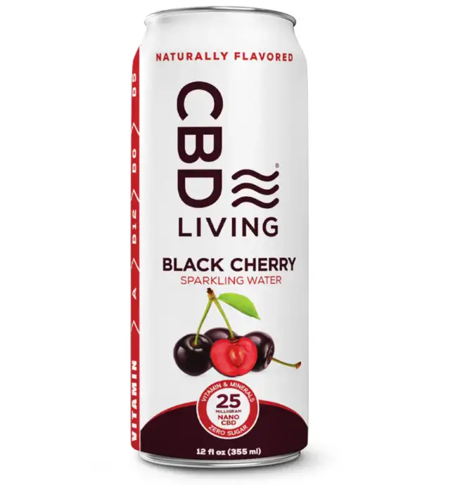 CBD Living - CBD Sparkling Water 25 mg - Black Cherry