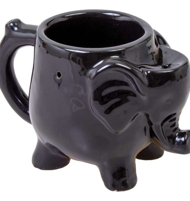 Elephant Shape Porcelain Water Pipe Mug