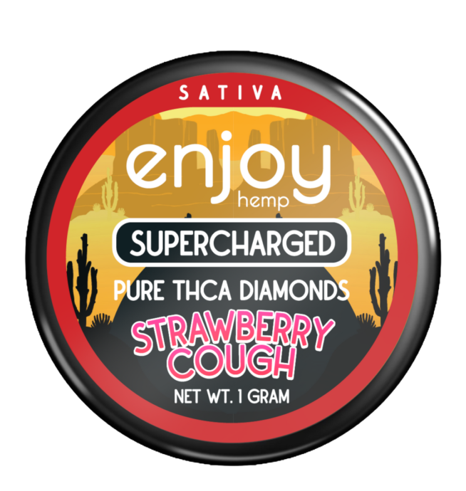 Enjoy Hemp 99% Pure THCA Dabs - Strawberry Cough - Supercharged (Sativa)