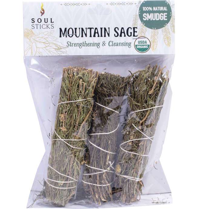 4" Mountain Sage Smudge (3 Pack)