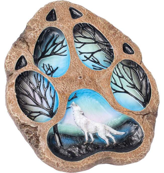 6.1in Wolf Footprint Flat Incense Burner