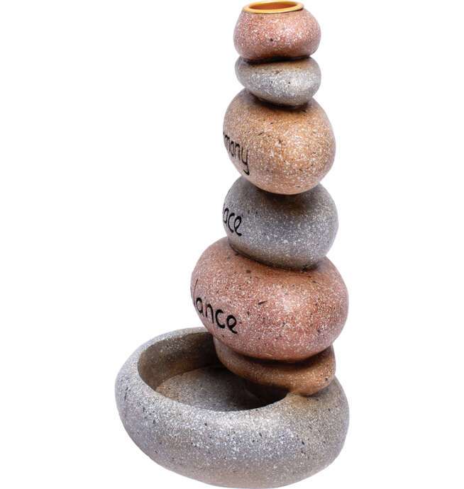 7.3in Meditation Stacked Stones Backflow Burner - Image 2